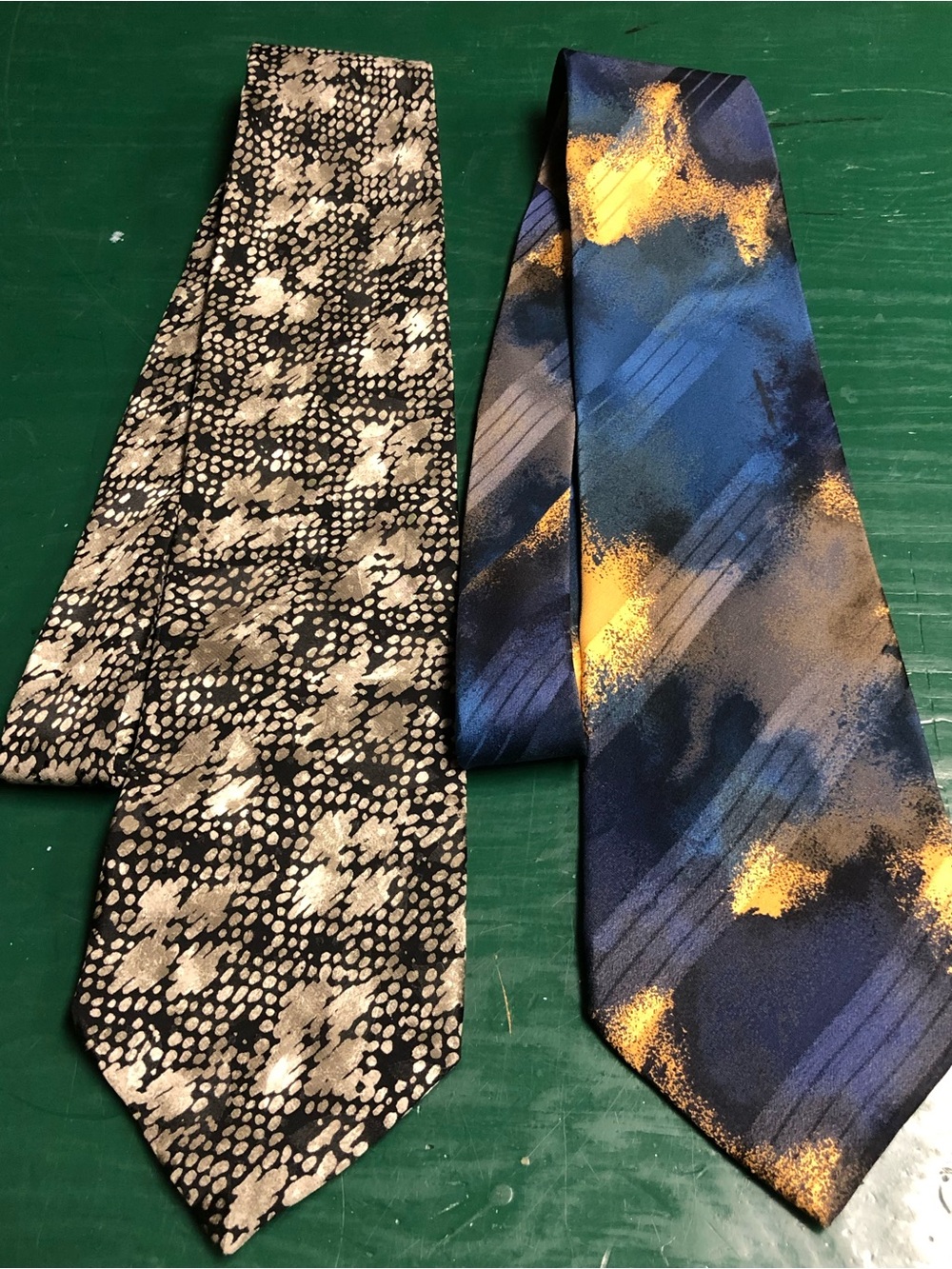 d. Fine The Mirage Union Square Made In Italy 100% Silk Ties Lot Of 2